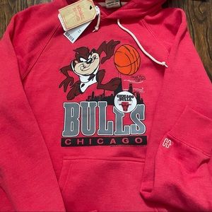 Taz Chicago Bulls X Space Jam Hoodie Sweatshirt red HOMAGE